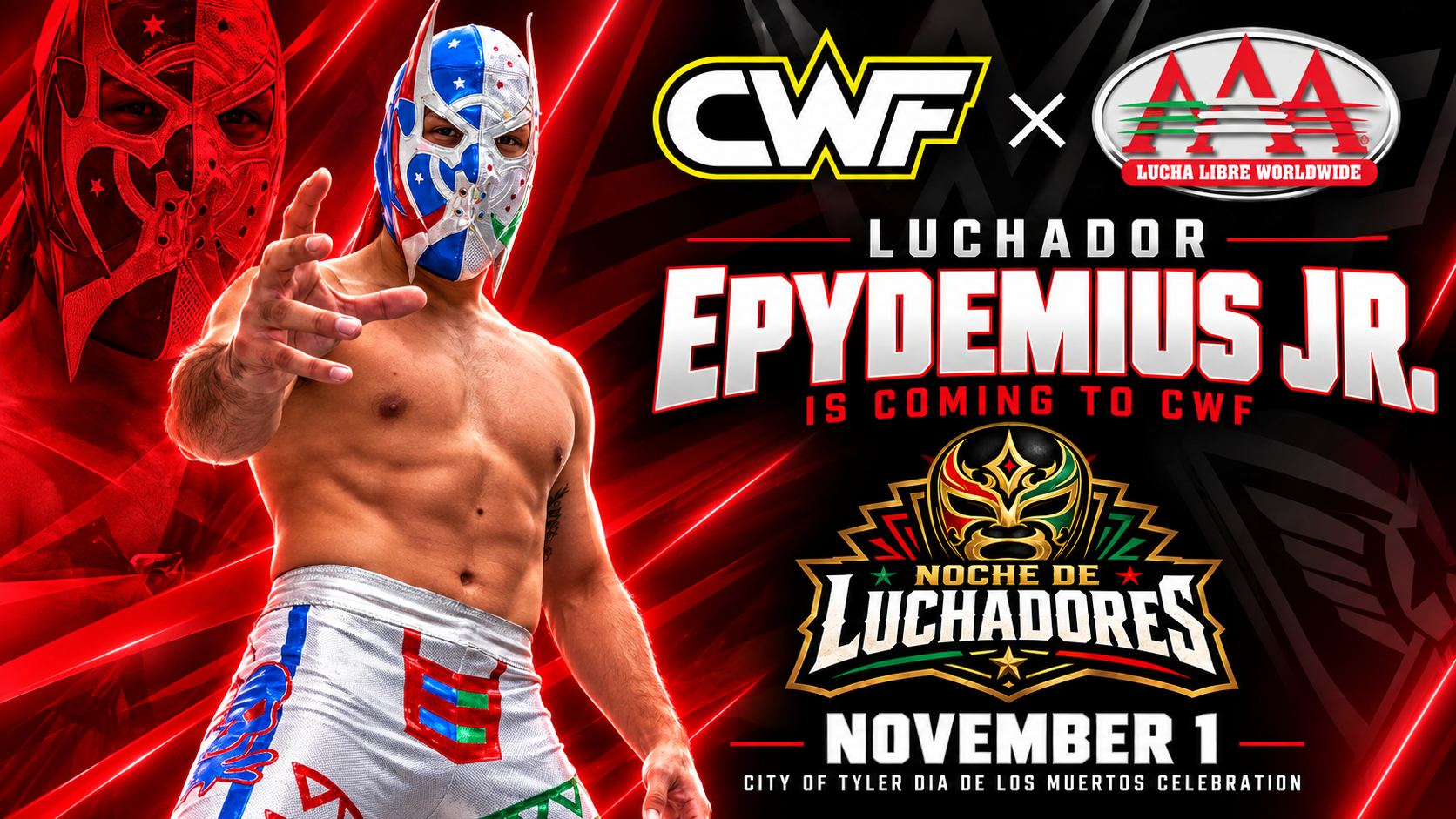 Lucha Libre AAA Worldwide Sensation Epydemius Jr. Set for Noche De Luchadores